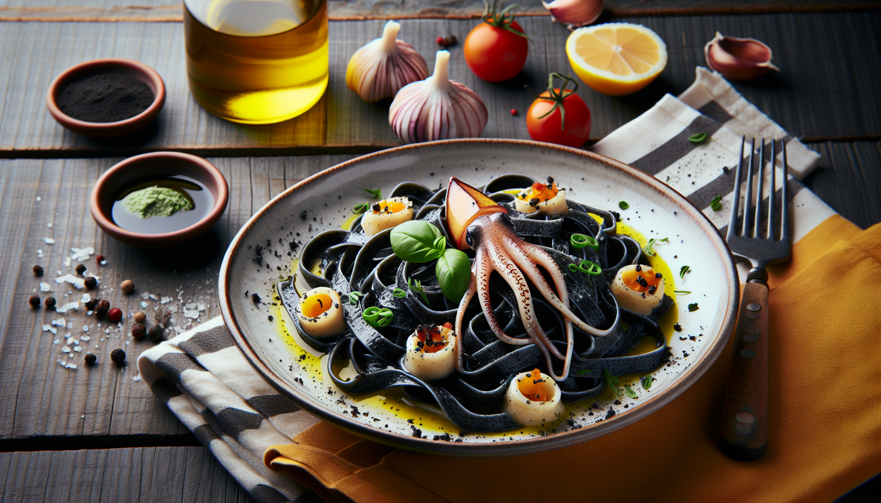 tagliolini al nero di seppia